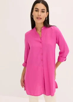 bonprix Blusen & Tuniken|Nachhaltigere Materialien|Viskose Longbluse fuchsia