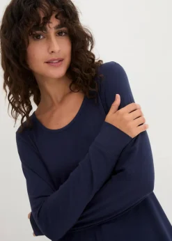 Viskose Longshirt, Langarm|bonprix New