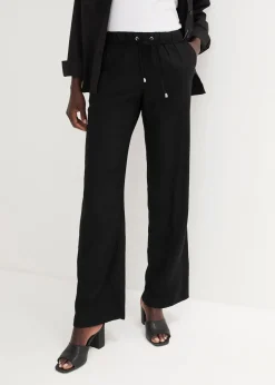 bonprix Bekleidung·Kleider|Hosen|Viskose Schlupfhose schwarz