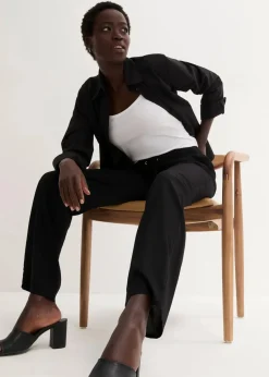 bonprix Bekleidung·Kleider|Hosen|Viskose Schlupfhose schwarz