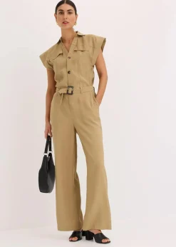 Viskose-Jumpsuit mit Bindeband|bonprix