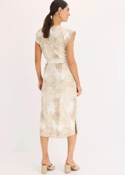 Viskose-Kleid mit Bindeband (2-tlg.Set)|bonprix Online