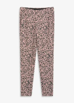 bonprix Bekleidung·Kleider|Hosen|Viskose-Schlupfhose aus Punto di Roma matt braun/anthrazit leo bedruckt