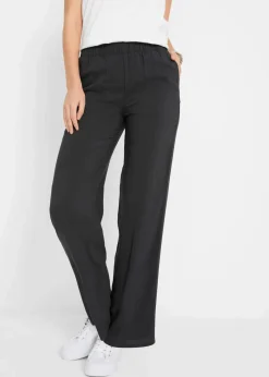 bonprix Bekleidung·Kleider|Hosen|Viskose-Schlupfhose mit Bequembund schwarz