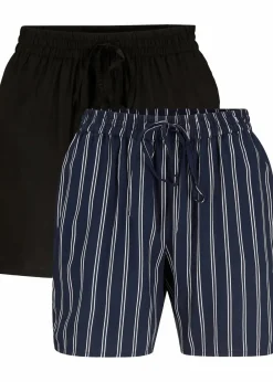 Viskose-Shorts mit Bindegürtel (2er Pack)|bonprix Best