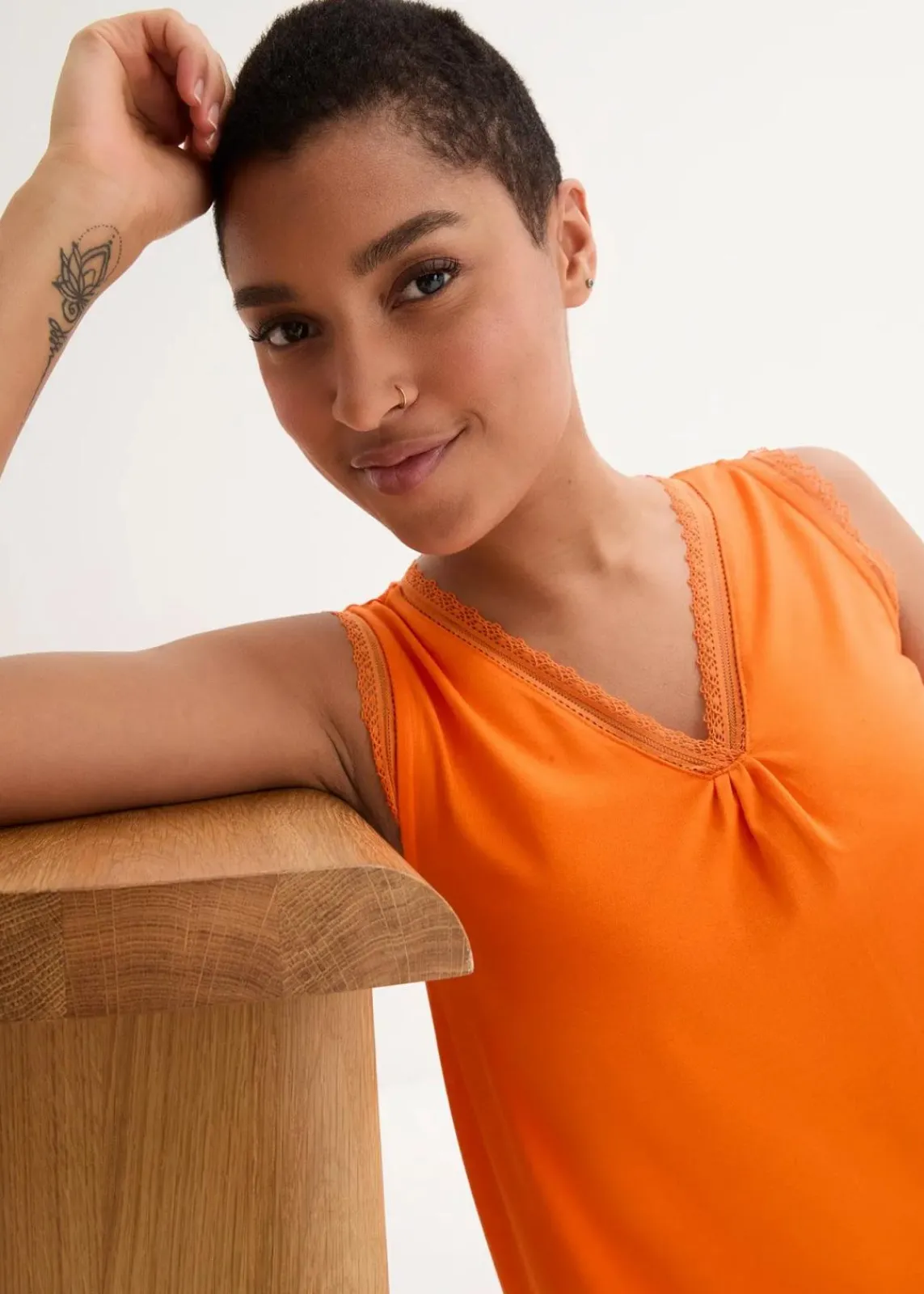 Viskose-Top mit Spitze|bonprix Best