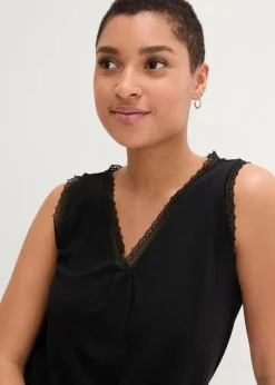 Viskose-Top mit Spitze|bonprix Online