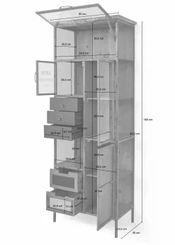 Vitrine in Spind-Optik|bonprix Outlet