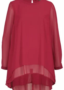 bonprix Blusen & Tuniken|Bekleidung·Jacken & Mäntel|Vokuhila Long-Tunika abendrot