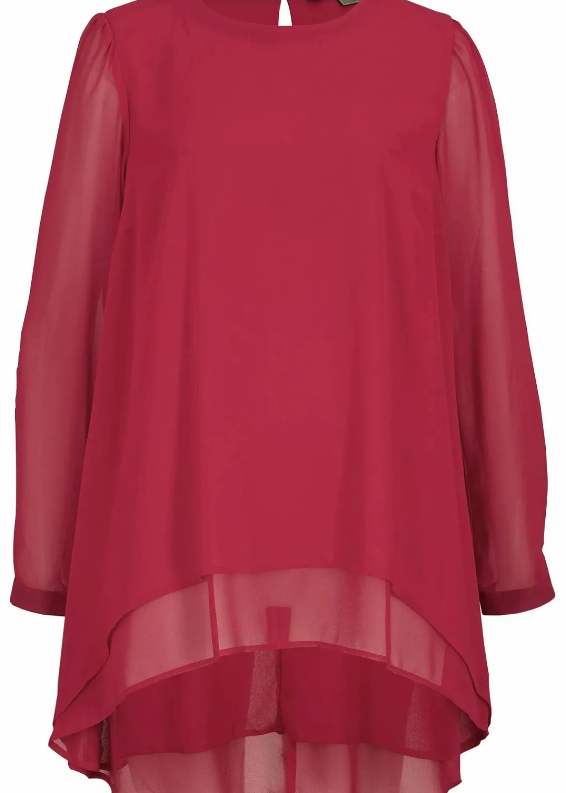 bonprix Blusen & Tuniken|Bekleidung·Jacken & Mäntel|Vokuhila Long-Tunika abendrot