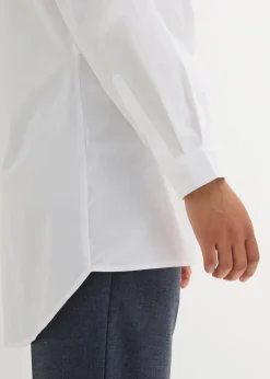 bonprix Bekleidung·Jacken & Mäntel|Blusen & Tuniken|Vokuhila-Bluse in reiner Baumwolle weiß