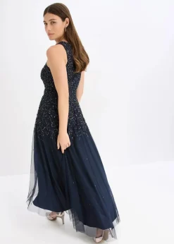 Vokuhila-Kleid mit Pailettenstickerei|bonprix Outlet