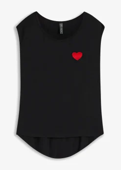 Vokuhila-Shirt aus fließendem Viskosemix|bonprix Sale