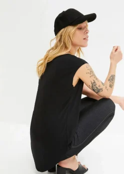 Vokuhila-Shirt aus fließendem Viskosemix|bonprix Sale