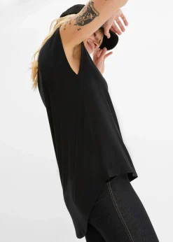 Vokuhila-Shirt aus fließendem Viskosemix|bonprix Sale