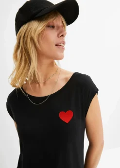 Vokuhila-Shirt aus fließendem Viskosemix|bonprix Sale