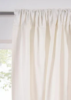 bonprix Vorhänge|Vorhang aus Bio Baumwolle, normal und extra lang (1er Pack) wollweiß