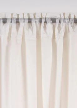 bonprix Vorhänge|Vorhang aus Bio Baumwolle, normal und extra lang (1er Pack) wollweiß