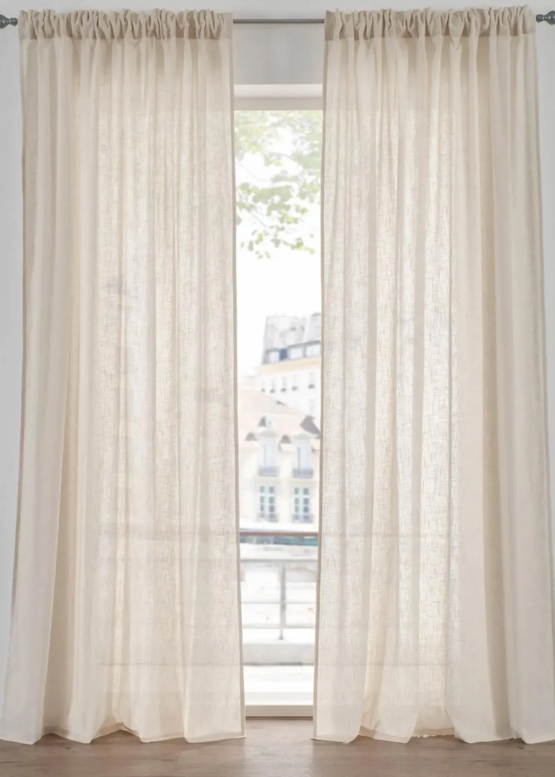 bonprix Vorhänge|Vorhang aus reiner Bio-Baumwolle (1er Pack) creme