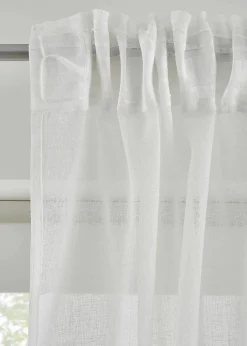 bonprix Vorhänge|Vorhang mit Blätter Druck (1er Pack) grün/weiss