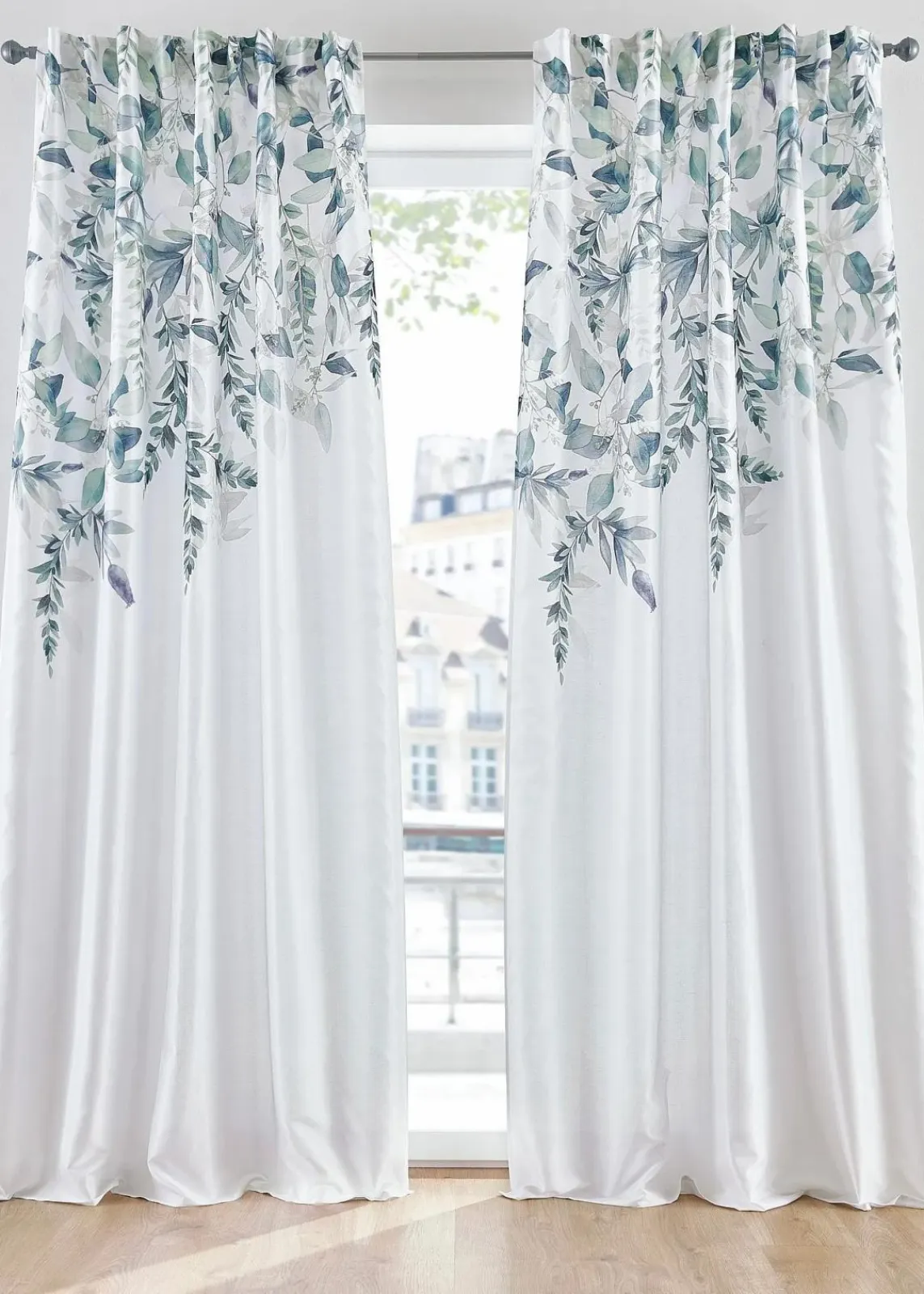 Vorhang mit Blätterdruck (1er Pack)|bonprix Online