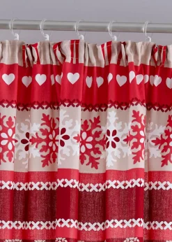 bonprix Vorhänge|Weihnachtsdeko & -Textilien·Gardinen|Vorhang mit Elch Druck(1er Pack) rot