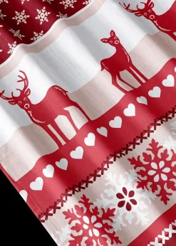 bonprix Vorhänge|Weihnachtsdeko & -Textilien·Gardinen|Vorhang mit Elch Druck(1er Pack) rot