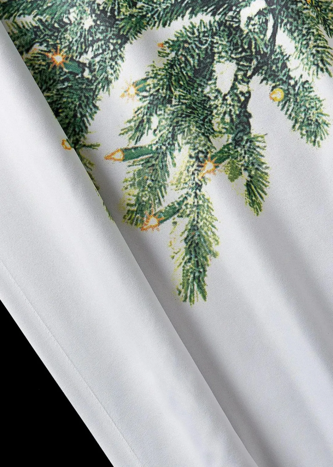 bonprix Vorhänge|Weihnachtsdeko & -Textilien·Gardinen|Vorhang mit Tannenbaum Druck (1er Pack) weiß/grün