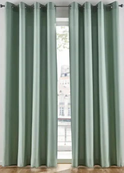 bonprix Vorhänge|Vorhänge aus Microfaser (2er Pack) lindgrün