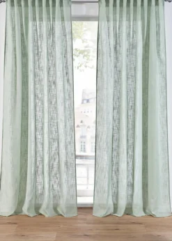 bonprix Vorhänge|Vorhänge mit Struktur (2er Pack) lindgrün