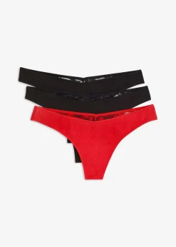 V-String mit Bio-Baumwolle (3er Pack)|bonprix Discount