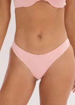 bonprix Wäsche·Basics|Wäsche·Baumwollunterwäsche|V-String mit komfortabler Baumwolle (2er Pack) antikrosa + weiß