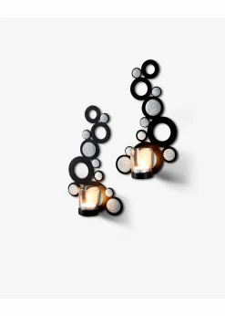 bonprix Kerzenhalter|Wanddekoration|Wandkerzenhalter mit Steinen (2-tlg.Set) schwarz/grau