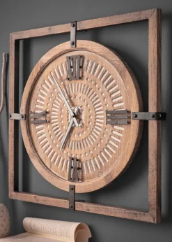 bonprix Sehr Beliebt|Wanddekoration|Wanduhr braun/natur