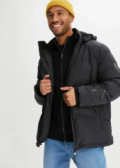 bonprix Große Größen|Outdoorbekleidung|warm gefütterte Echtdaunenjacke mit Bionic-Finish, wasserabweisend schwarz