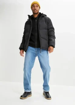 bonprix Große Größen|Outdoorbekleidung|warm gefütterte Echtdaunenjacke mit Bionic-Finish, wasserabweisend schwarz
