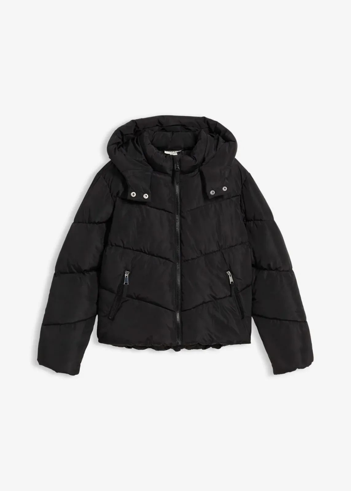 bonprix Mädchen 9-16 Jahre·Jacken & Outdoor|warm gefütterte Puffer-Jacke mit Kapuze schwarz