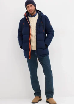 bonprix Große Größen|Outdoorbekleidung|warm gefütterte Stepp-Funktionsjacke, wasserabweisend dunkelblau