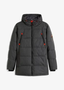 bonprix Jacken & Mäntel|Outdoorbekleidung|warm gefütterte Stepp-Funktionsjacke, wasserabweisend schiefergrau meliert