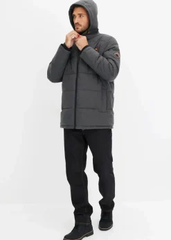 bonprix Jacken & Mäntel|Outdoorbekleidung|warm gefütterte Stepp-Funktionsjacke, wasserabweisend schiefergrau meliert