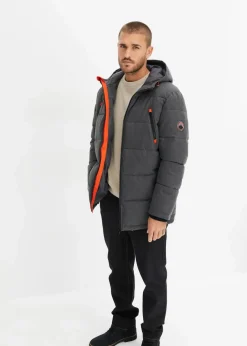 bonprix Jacken & Mäntel|Outdoorbekleidung|warm gefütterte Stepp-Funktionsjacke, wasserabweisend schiefergrau meliert
