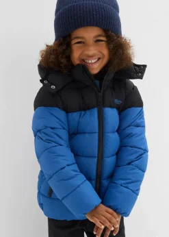 bonprix Jungen 2-8 Jahre·Jacken & Outdoor|warm gefütterte Winter-Steppjacke, wasserabweisend blau/schwarz