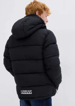 bonprix Jungen 9-16 Jahre·Jacken & Outdoor|Jungen 9-16 Jahre·Bademode|warm gefütterte Winter-Steppjacke mit Kapuze schwarz