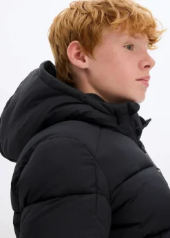 bonprix Jungen 9-16 Jahre·Jacken & Outdoor|Jungen 9-16 Jahre·Bademode|warm gefütterte Winter-Steppjacke mit Kapuze schwarz