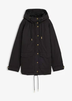 bonprix Bekleidung·Hosen|Jacken & Mäntel|Warm wattierter Parka schwarz