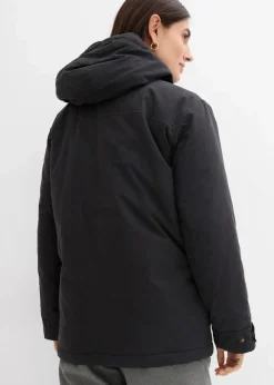 bonprix Bekleidung·Hosen|Jacken & Mäntel|Warm wattierter Parka schwarz