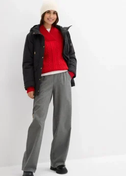 bonprix Bekleidung·Hosen|Jacken & Mäntel|Warm wattierter Parka schwarz