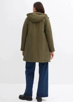 warm wattierter Winterparka mit Teddyfutter in Kapuze|bonprix Outlet