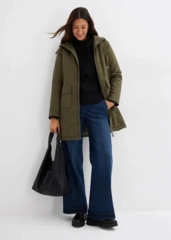 warm wattierter Winterparka mit Teddyfutter in Kapuze|bonprix Outlet
