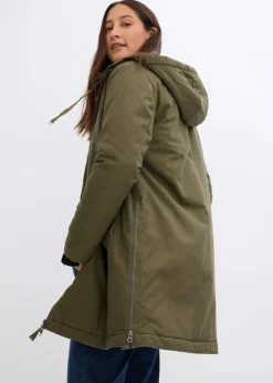 warm wattierter Winterparka mit Teddyfutter in Kapuze|bonprix Outlet